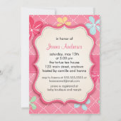 かわいい小さなサルのベビーシャワー 招待状 (裏面)