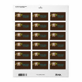 かわいい小さなサルの男の子住所 シール (フルシート)