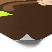 かわいい小さなサル男の子の赤ちゃんシャワーのバナー ポスター (角)