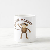 かわいい小さなサル コーヒーマグカップ (中央)