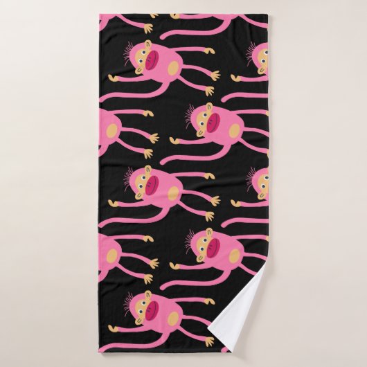 かわいい小さなサル バスタオル (バスタオル)