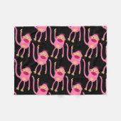 かわいい小さなサル フリースブランケット (正面(横))