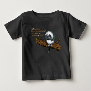かわいい小さなサル ベビーTシャツ