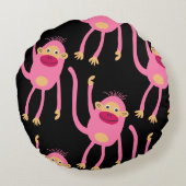 かわいい小さなサル ラウンドクッション (裏面)