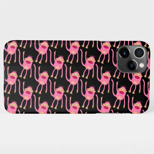 かわいい小さなサル iPhoneケース (裏面横)