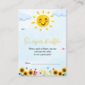 かわいい小さなサンシャインベイビーシャワー エンクロージャーカード (正面)