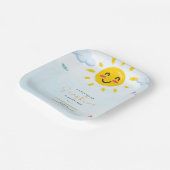 かわいい小さなサンシャインベイビーシャワー ペーパープレート (傾斜あり)