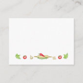 かわいい小さなシェフ赤ちゃんシャワーおむつラッフルカード エンクロージャーカード (裏面)