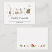 かわいい小さなシェフ赤ちゃんシャワーおむつラッフルカード エンクロージャーカード (正面/裏面)