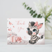 かわいい小さなシマウマちゃん サンキューカード (スタンド正面)