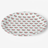 かわいい小さなスイカパターン子供の誕生日 ペーパープレート (アングル)