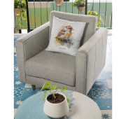 かわいい小さなスズメの水色，カスタマイズ可能 クッション