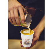 かわいい小さなスズメの水色，カスタマイズ可能 紙コップ