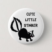 かわいい小さなスティンカースカンクプリントアートグラフィック 缶バッジ (正面)