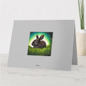 かわいい小さなストーリーブックバニー カード (裏面)