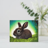 かわいい小さなストーリーブックバニー ポストカード (スタンド正面)