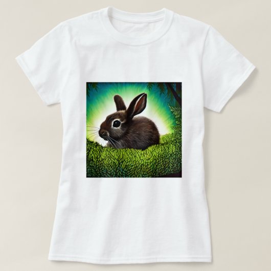 かわいい小さなストーリーブックバニー Tシャツ (デザイン正面)