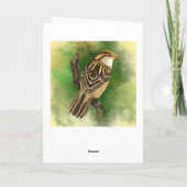 かわいい小さなスパロウ誕生日カード カード (裏面)