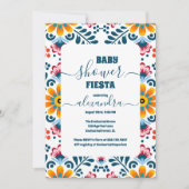 かわいい小さなセノリタフェスタ花ベビーシャワー 招待状 (正面)