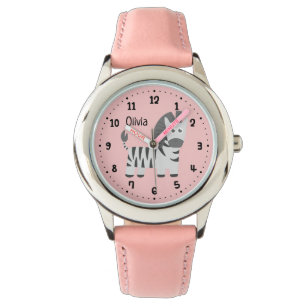 かわいい小さなゼブラパーソナライズされたの子ども 腕時計