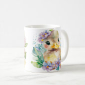 かわいい小さなダッキー(アヒルちゃん) コーヒーマグカップ (正面右)