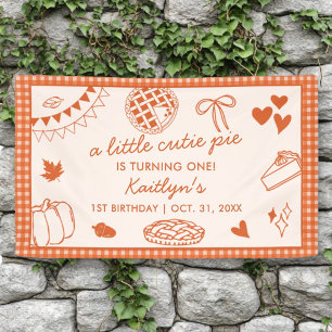 かわいい小さなチョコ１歳の誕生日！秋の１歳の誕生日 横断幕