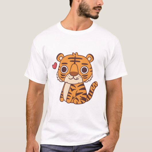 かわいい小さなトラ Tシャツ (正面)