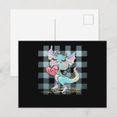 かわいい小さなドラゴンと私はあなたを愛ハート ポストカード (正面/裏面)