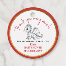 かわいい小さなドラゴンは途中の赤ちゃんシャワー