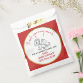 かわいい小さなドラゴンは途中の赤ちゃんシャワー フェイバーバッグ (封をした状態)