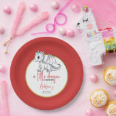 かわいい小さなドラゴンは途中の赤ちゃんシャワー ペーパープレート (パーティー)