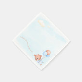 かわいい小さなドリーマーブルーテディベア赤ちゃんシャワー スタンダードカクテルナプキン (角)