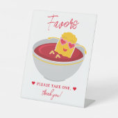 かわいい小さなナゲット女の子の赤ちゃんシャワーの好意 台座サイン (正面)