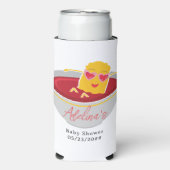 かわいい小さなナゲット鶏ナゲット女の子ベビーシャワー スリム缶クーラー (Seltzer正面)