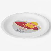 かわいい小さなナゲット鶏ナゲット女の子ベビーシャワー ペーパープレート (アングル)