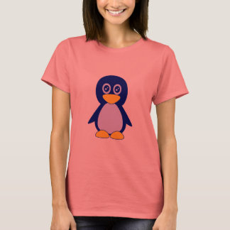 かわいい小さなネイビーブルーペンギン Tシャツ