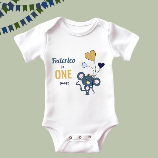 かわいい小さなネズミ ベビーボディスーツ