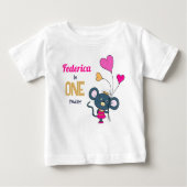 かわいい小さなネズミ ベビーTシャツ (正面)