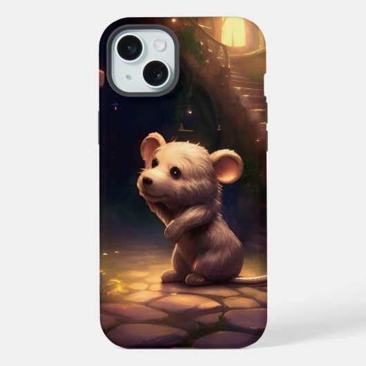 かわいい小さなネズミ iPhoneケース (裏面)