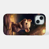 かわいい小さなネズミ iPhone 15ケース (裏面横)