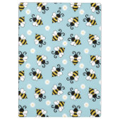 かわいい小さなハチとデイジーの花のパターン クリップボード (裏面)