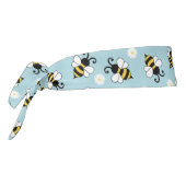 かわいい小さなハチとデイジーの花のパターン タイヘッドバンド (回転270)