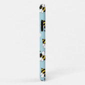 かわいい小さなハチとデイジーの花のパターン Case-Mate iPhoneケース (裏面/右)