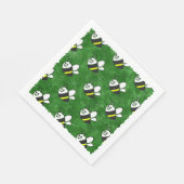 かわいい小さなハチのパターン水の色ベビーシャワー スタンダードランチョンナプキン (角)