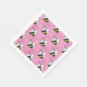 かわいい小さなハチのパターン水の色ベビーシャワー スタンダードランチョンナプキン (角)