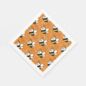 かわいい小さなハチのパターン水の色ベビーシャワー スタンダードランチョンナプキン (角)