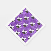 かわいい小さなハチのパターン水の色ベビーシャワー スタンダードランチョンナプキン (角)