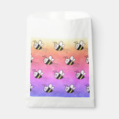 かわいい小さなハチのパターン水の色ベビーシャワー フェイバーバッグ (正面)