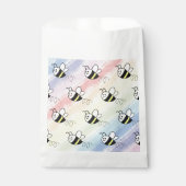 かわいい小さなハチのパターン水の色ベビーシャワー フェイバーバッグ (正面)