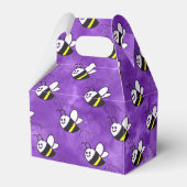 かわいい小さなハチのパターン水の色ベビーシャワー フェイバーボックス (裏面サイド)